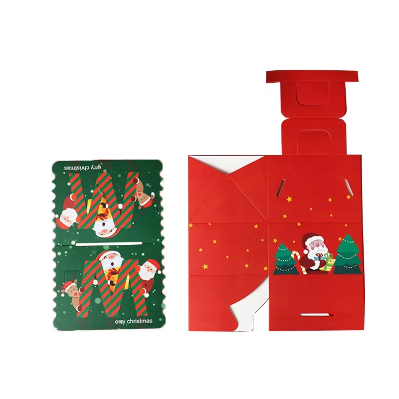 Custom High quality Wholesale disposable Christmas Cardboard Paper Gift Packaging  Box for candy Christmas small gift box