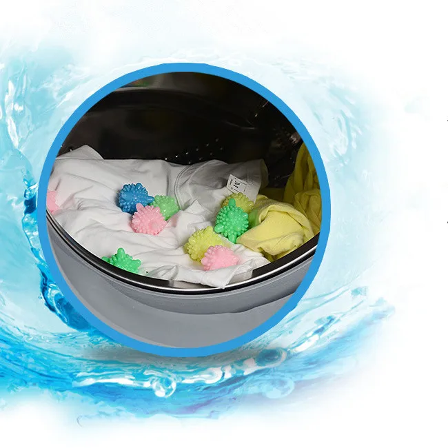 Ningbo Home accessories PVC Laundry Dryer Balls Solid Colorful Machine Washing Balls Reuse Anti-Winding Washing Balls