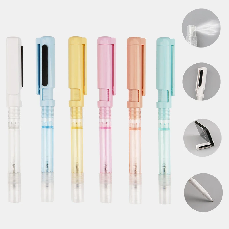 4 in 1 multifunctional plastic screen clean alcopen spray ballpoint pen with pen holder