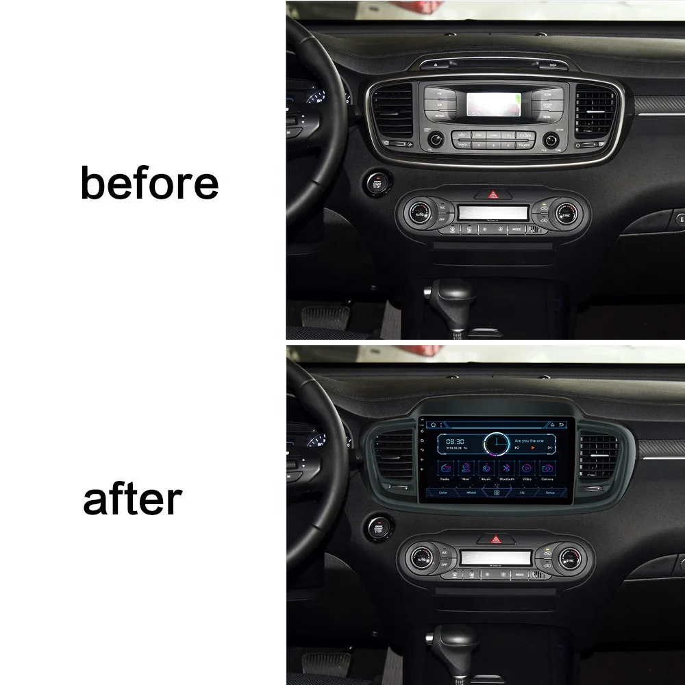 4+64G Car Stereo PX6 with BT For KIA Sorento 9 inch Touch Screen GPS Navigation Android Multimedia Radio  Stereo Player