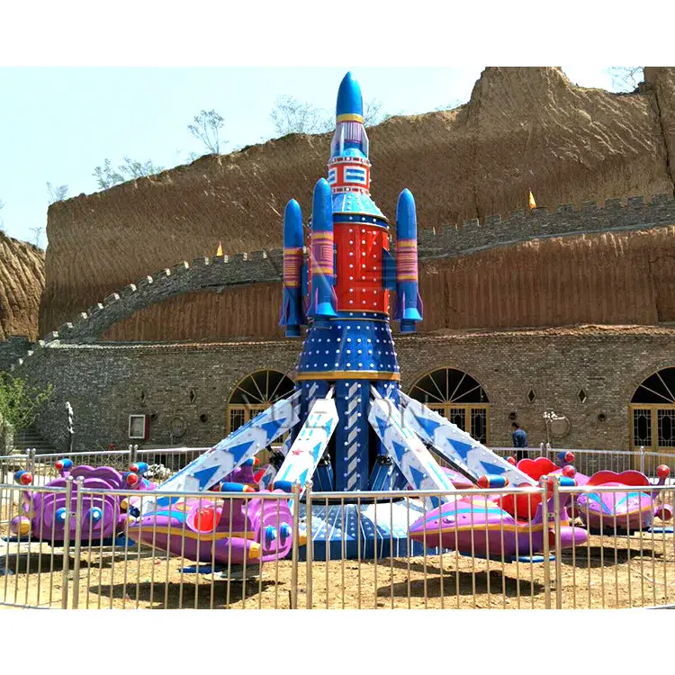 Fair Attraction Amusement Park Equipment Mechanical Rides 16 Seats Rotary Self-Control Plane Airplane Ride