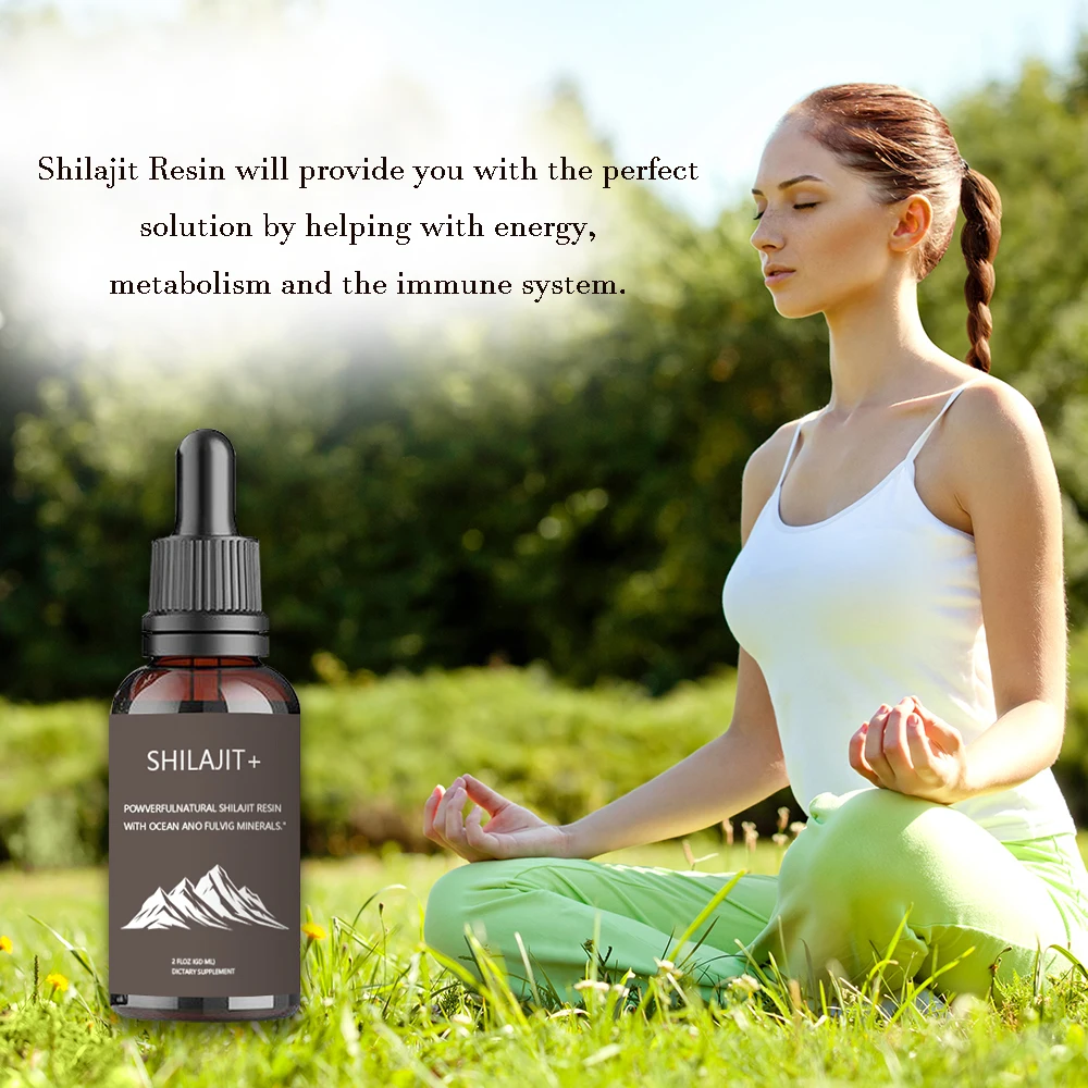 Pure Natural Shilajit Extract Liquid Himalayan Shilajit drops Rich in 85+ Trace minerals Humic Fulvic Acid for energy