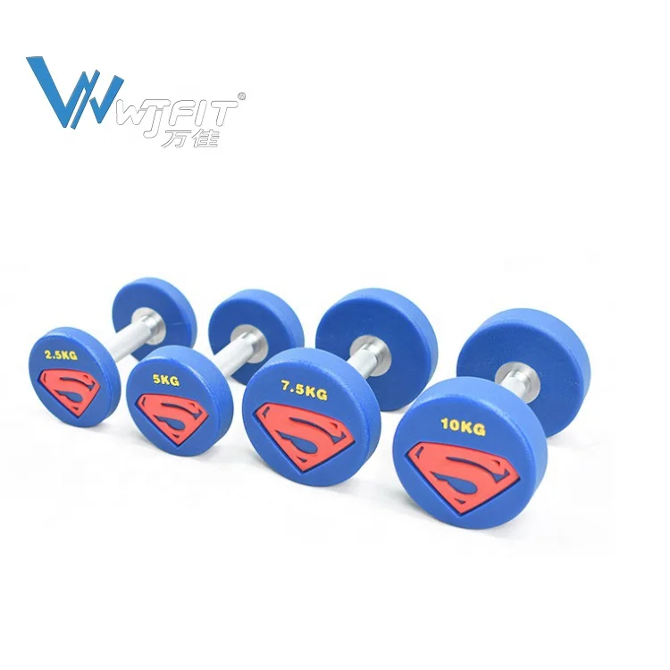 Factory Price Round Urethane Dumbbell KG Home Gym Weightlifting Fitness Gym Weights Dumbbell Set