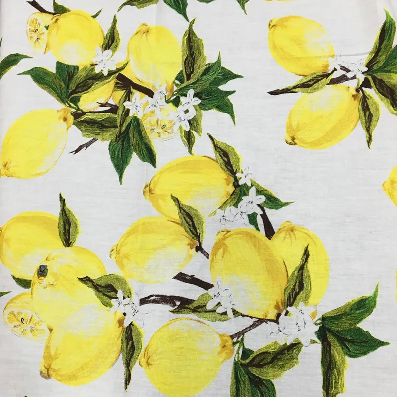 
Fonesun-C582 lemon print fabric 