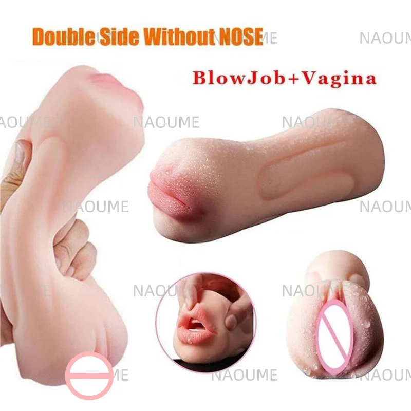 Hot Sale Realistic Vagina Male Masturbator 2 in 1 Sex Toy mouth and vagina Pocket Pussy masturbation Cup Adult Sex Toys For Men