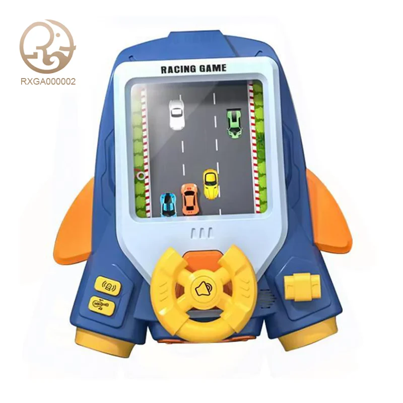 Unisex Kids Steering Wheel Toy for Electric Simulator Racing Tabletop Adventure Educational Game with Music