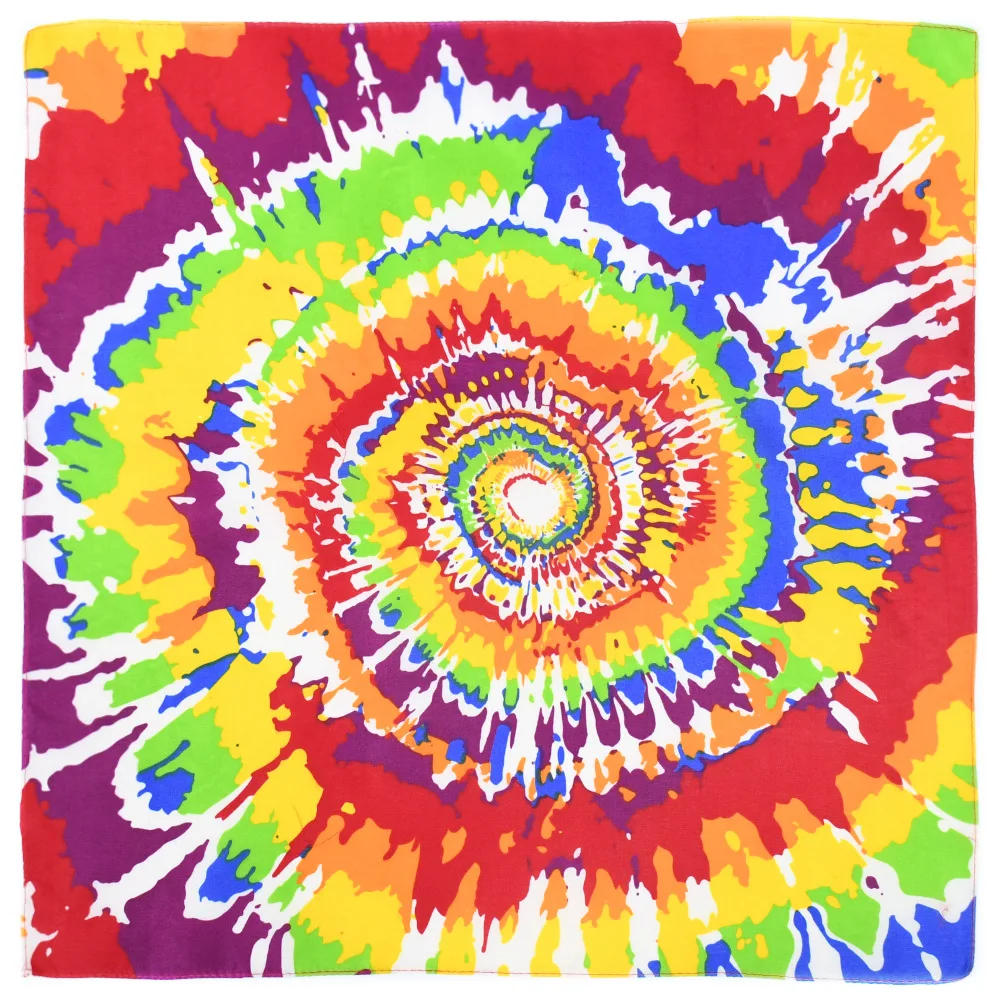 Hot Selling Rainbow Striped Square Bandana Polyester Fabric Bandanas
