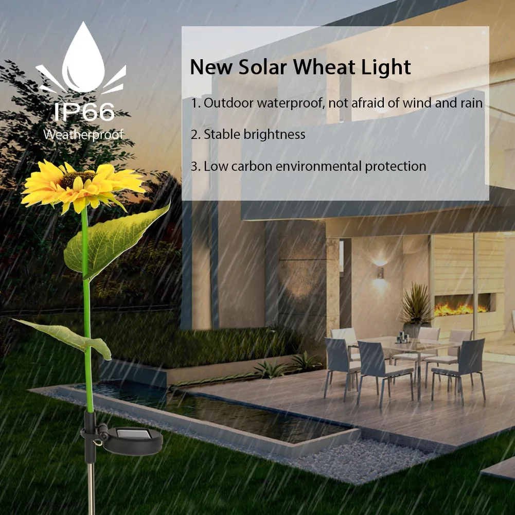 On Demand Outdoor Waterproof Solar Lights Beautiful Sunflower Solar Lights Outdoor China Factory Wholesale Outdoor Led Light