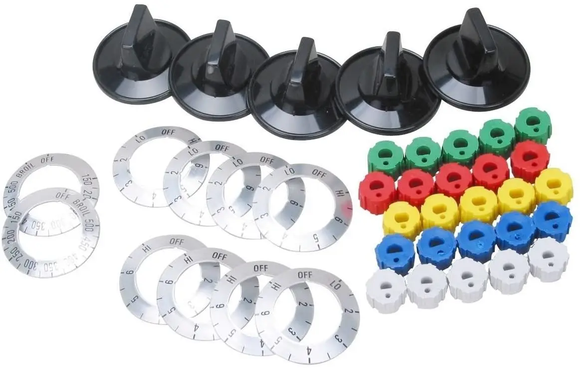 Replacement KN002 Universal Electric Range Knob Kit  Replaces AP5641247 MA-XP6 RK103