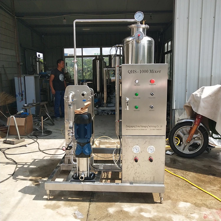 Small Scale Automatic Carbonated Soft Drink Mixer / CO2 Gas Mixing Machine