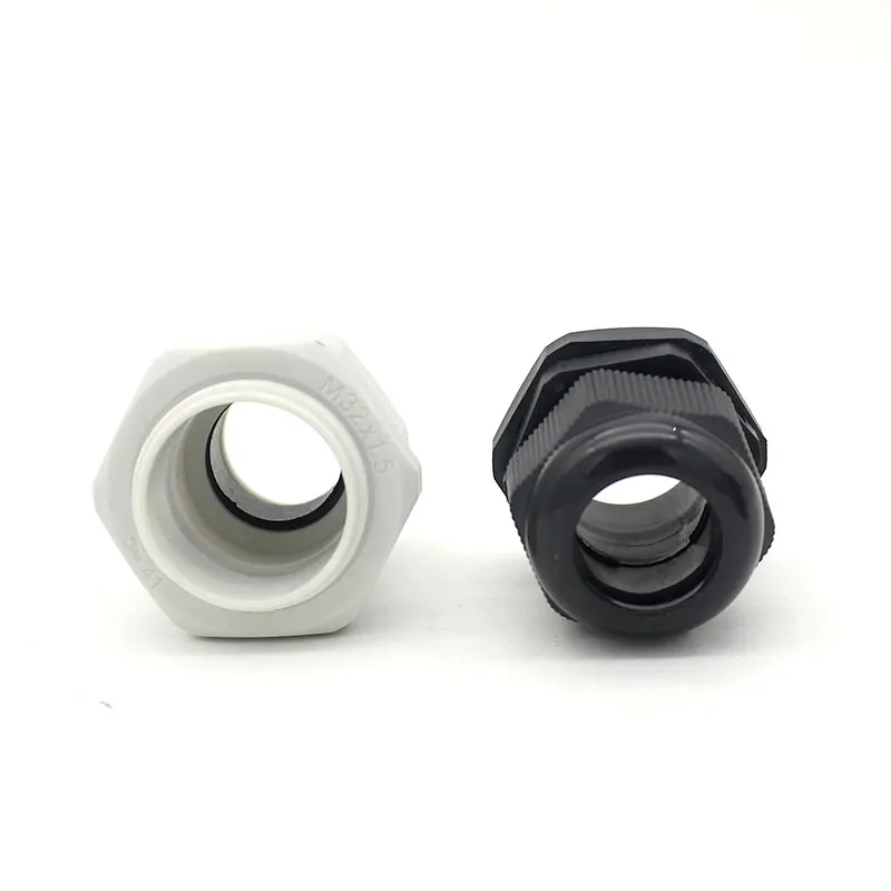 PG7 Nylon Cable Gland Strain Relief Wire Connectors Black Locknut IP68 REACH CE Waterproof Plastic Cord Grips