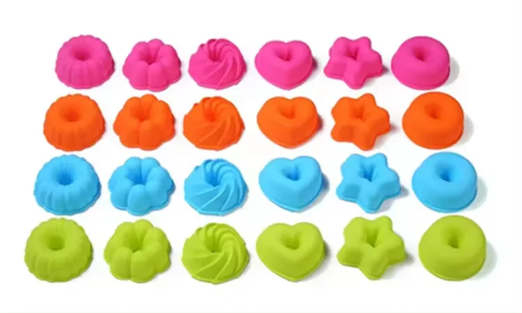 24 Pack Mini silicone molds for cake decorating Baking Cups Cupcake Liners Pumpkin Reusable Muffin Cups Cake Molds