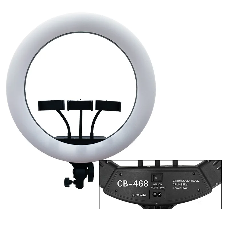ring light Beauty 45cm 18inch circle lamp 65w 485 leds ansell ringers