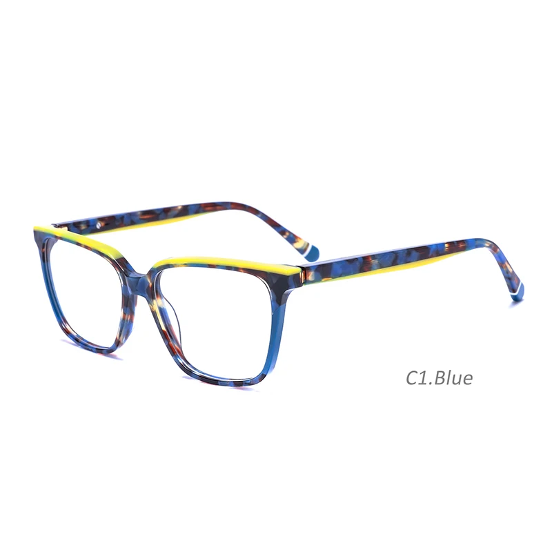 High Quality Acetate Eyeglass Frame Fashion Designer Square Eyewear Unisex Prescription Eye Glasses Optical Frames