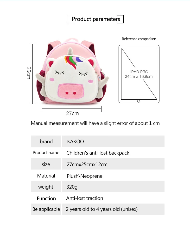 Wholesale Neoprene children backpacks kindergarten schoolbag kids