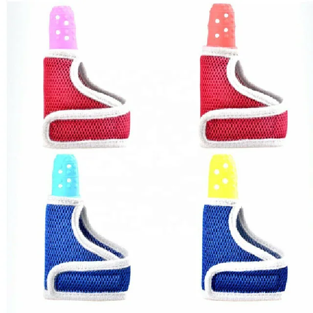 In Stock Baby Products of All Types Thumb Sucking Finger Protector Food Grade Silicone Biting Mittens Teether