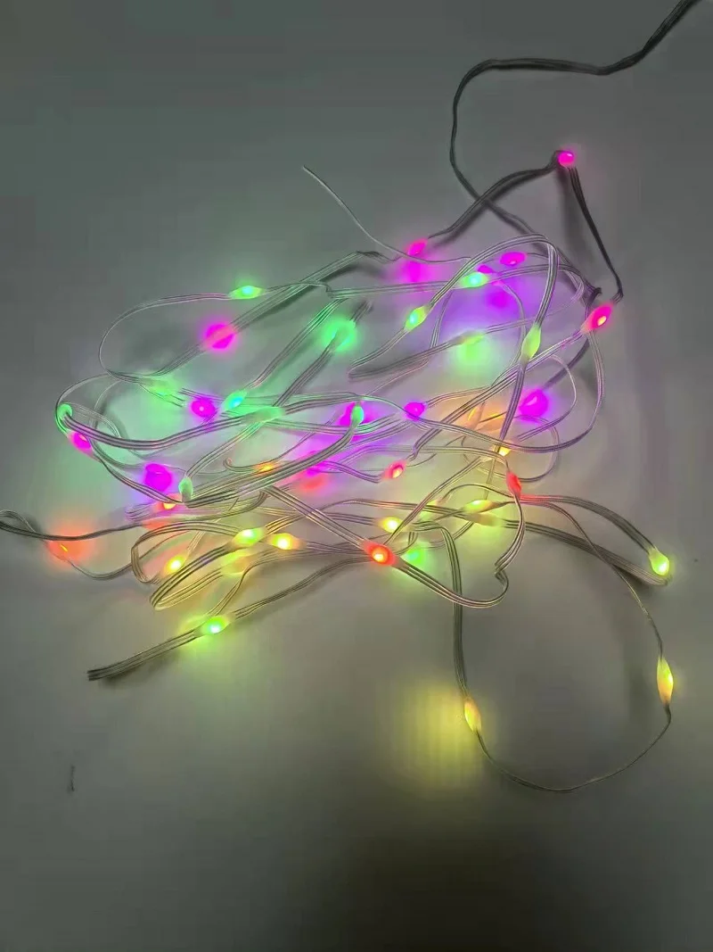 1000ct lights WS2812B LED string light DC5V input RGB addressable full color IP65 3D 360 degree light-emitting led string