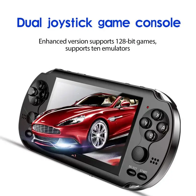 Новая портативная игровая консоль X1 10000 встроенных игр видеоигровые консоли 4 3 дюйма Классические с двойным