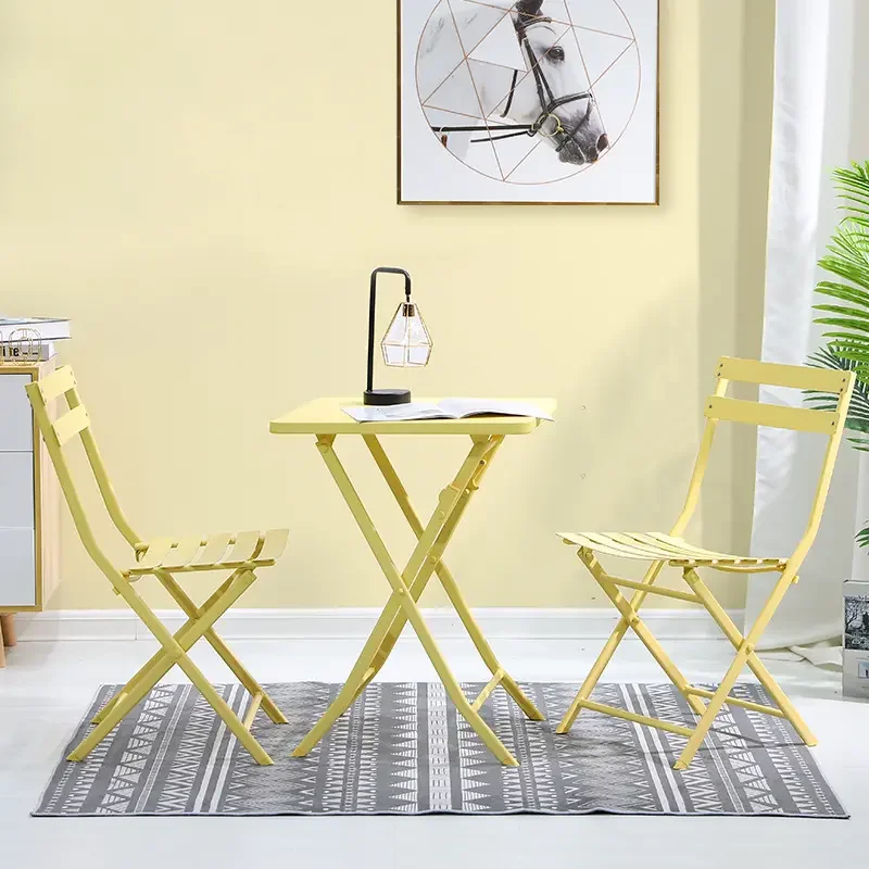 Floral Outdoor Folding Home And Garden Leisure Bistro Sets With 1 Table 2 Chairs