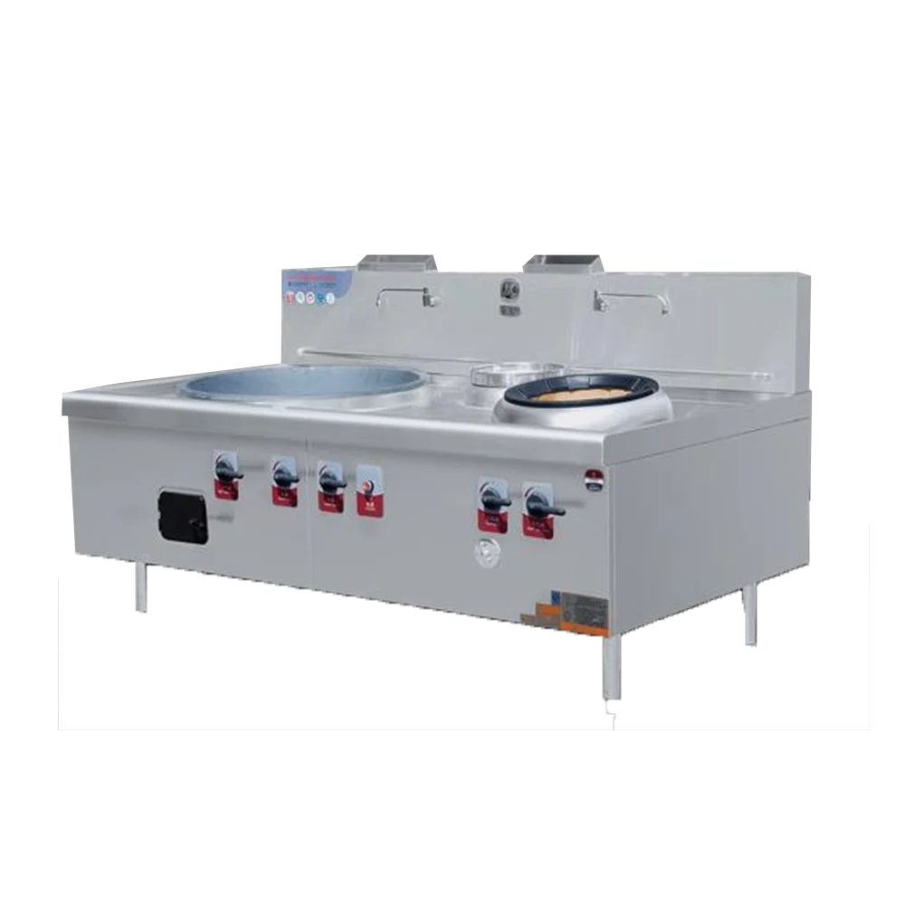 Commercial kitchen gas a wok a hot water pot a large pot stove