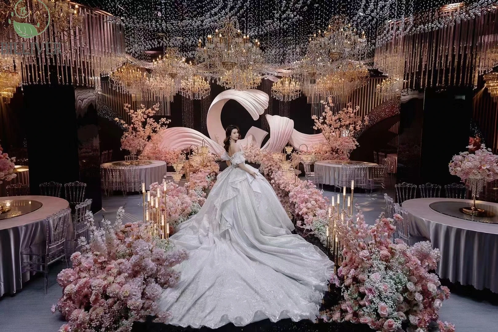 Wholesale wedding decoration chandelier hotel decoration room bedroom hall acrylic led ceiling lights