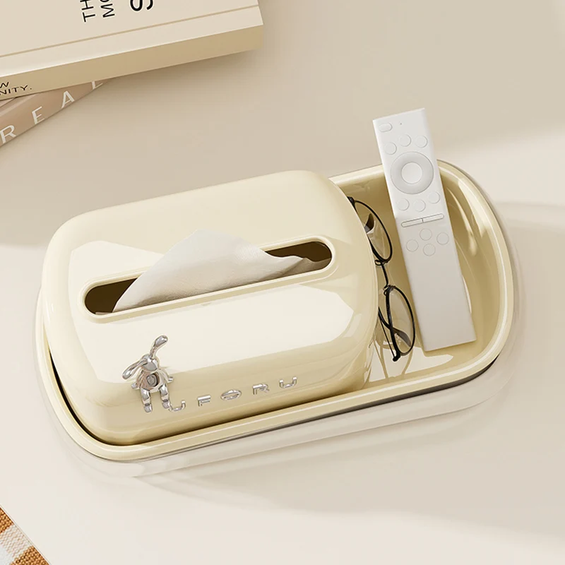 Wholesale Creative Ceramic Tissue Box Cover Napkin Box Removable Plastic Tissue Holder for Restaurant Hotel