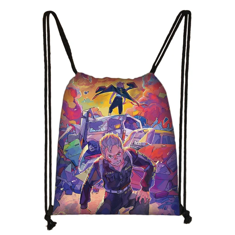 Factory hotsale Anime 34 designs Tokyo Revengers Digital Printing Drawstring bag Mikey bags storage bag