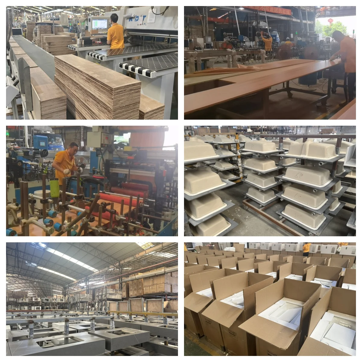 French Luxury Bathroom Vanity Neat Clean White High-Temperature Ceramic Sink Solid Wood Lacquered Cabinet 2 Modern Mirror Steel