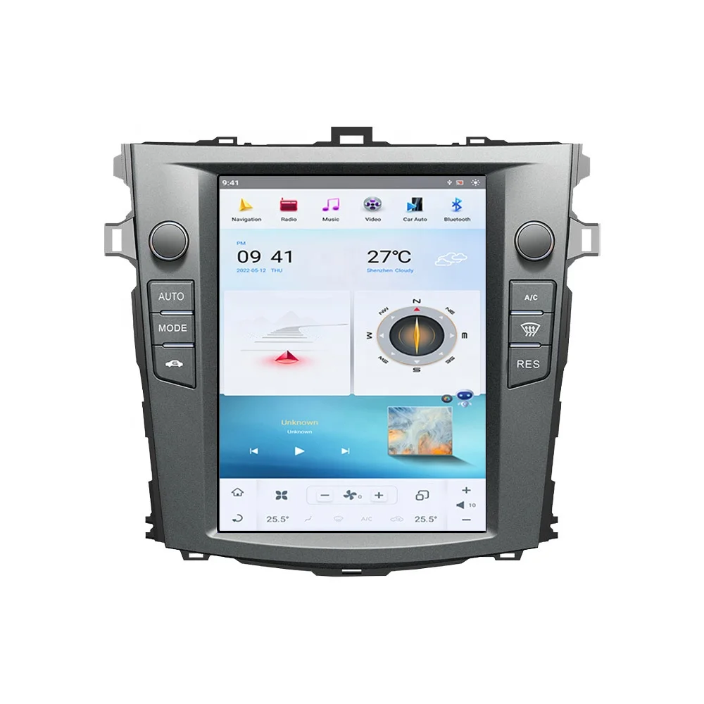10.4 inch android 11 car dvd player for corolla auris 2008-2012 vertical  tesla screen multimedia radio audio 8G RAM 128G ROM G6