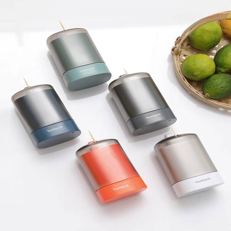 Plastic Toothpick Holder Classic Dispenser Pop-Up Automatic Toothpick Dispenser Toothpick Storage Box