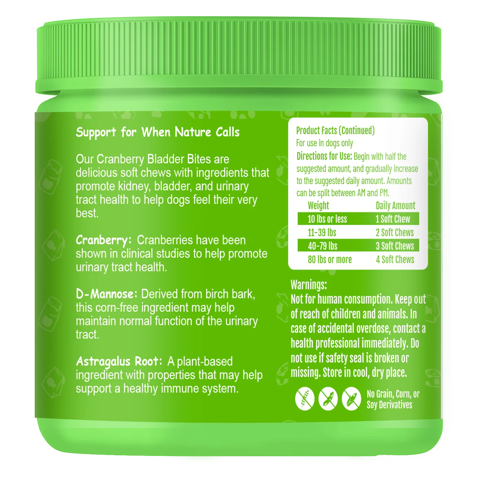 HANYUN OEM/ODM Pets Health Bladder Control Supplements Soft Cranberry chew  for Dogs Cranberry Kidney Support for Pets