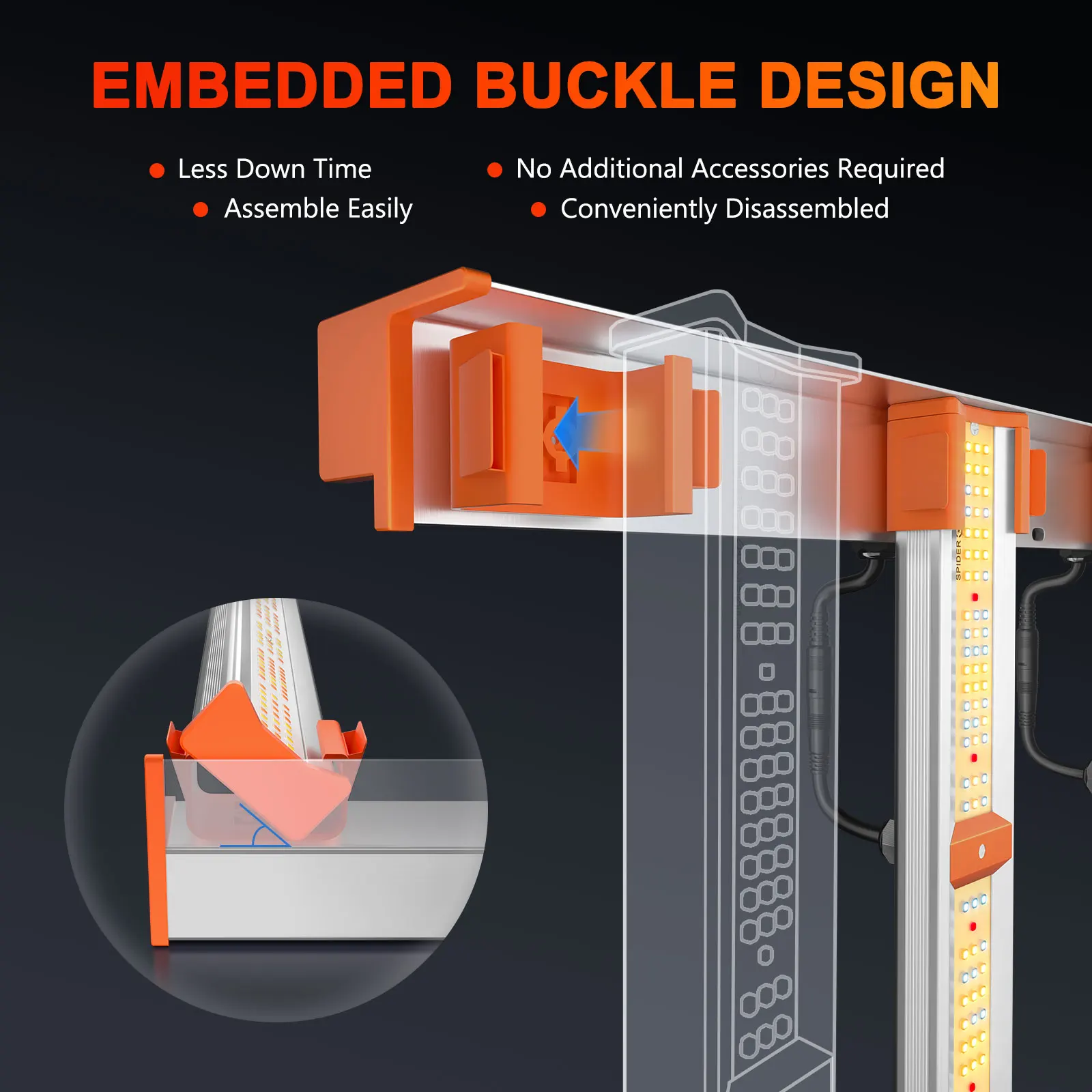 860W Full Spectrum Hydroponic LedGrowLight 8 Bar For Vertical Farming Bluetooth Spider Farmer G8600
