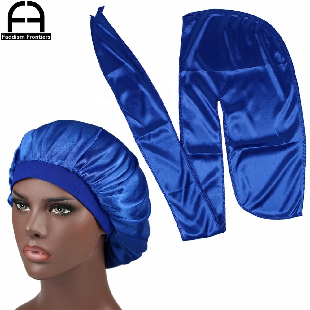 
Men Silk Durag Match Silk Bonnet for Women Same Color Silky Durag Bandanas for Men Long Tail Durags Wave Cap Sleep Cap 