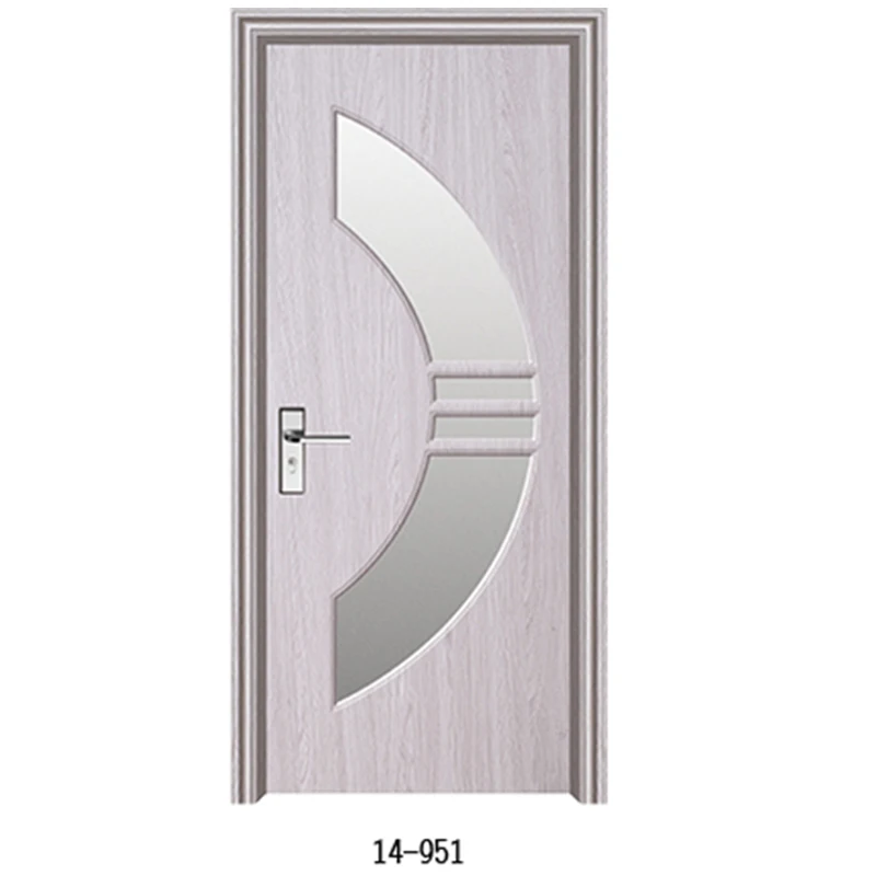 Free Spare Parts Morden Design Internal Shower Bathroom Hdf Interior Glass Pvc Wooden Door With Frames