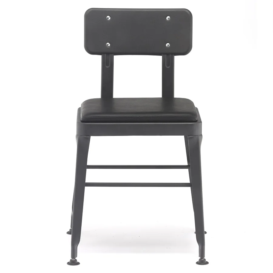Taco Style Metal Restaurant Chair With Cushion Industrial Retro Metal Restaurant Chairs