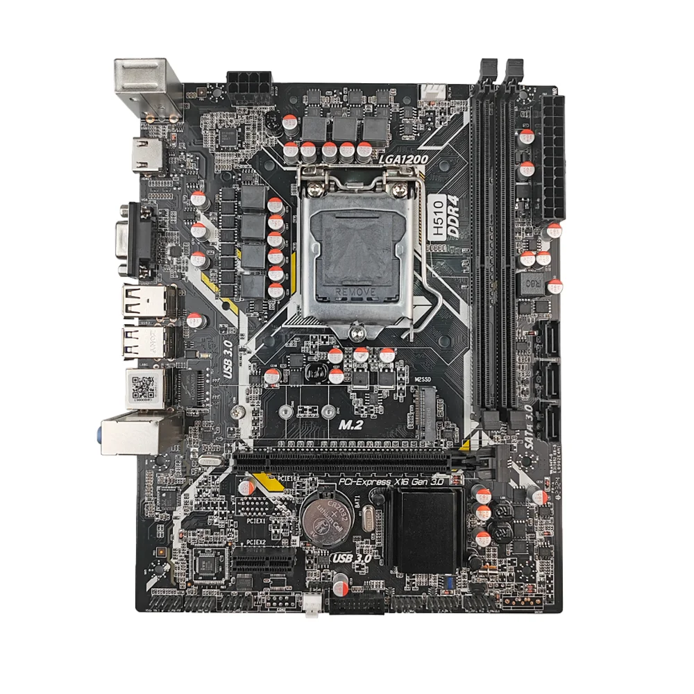 Оригинальная материнская плата PCWINMAX H510 LGA1200 для 10-го 11-го поколения OEM Mini ITX Micro ATX GDDR4 набор микросхем