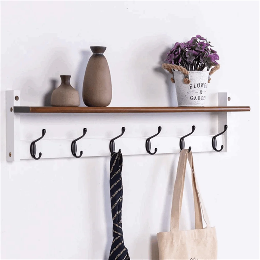 Entryway durable storage modern wall mount home decor factory wholesale wood and metal coat rack