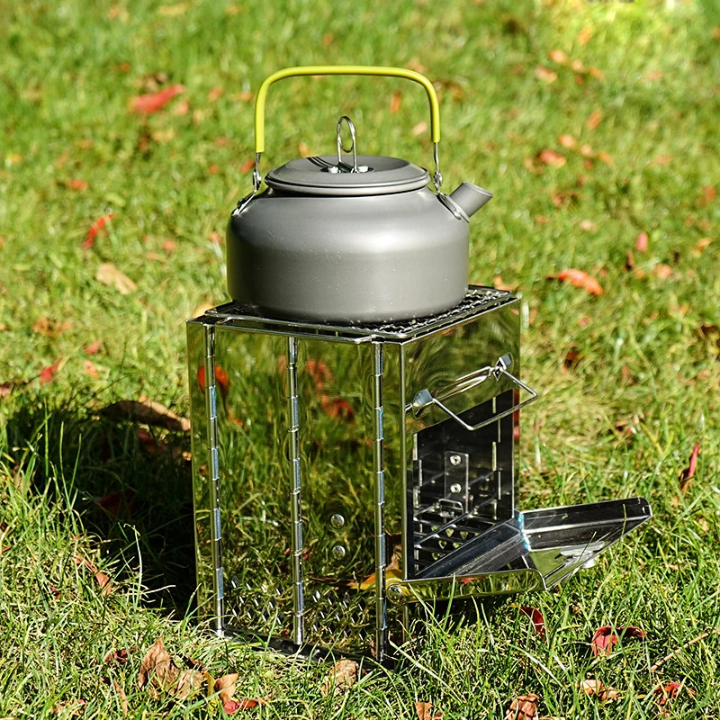 Small size Wood Burning Folding Camping Stove for Hiking Picnic