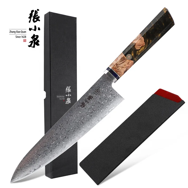 OEM cooking knife damascus steel chef knife 67 layers damascus chef knife