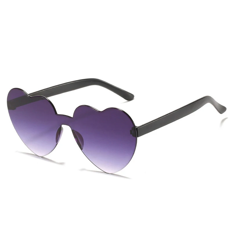 2024 newest fashion heart shape colorful PC sunglasses women men eyewear shade polarized sun glasses wholesale custom goggles