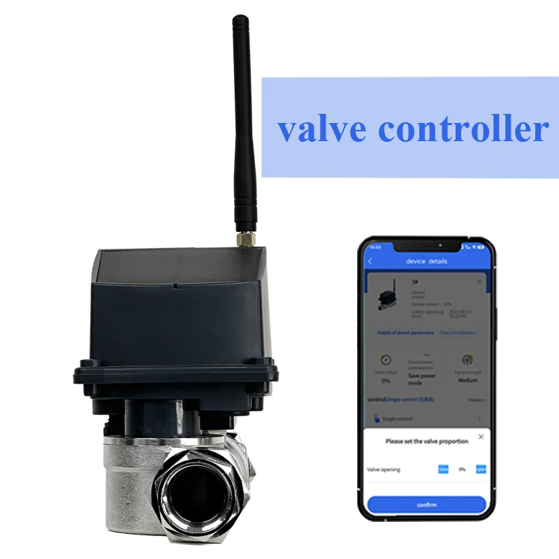 qoto 2 Way 12v 3 Piece Ball Valve On Off Electric Motorized Actuator Water Flow Control Ball Valve