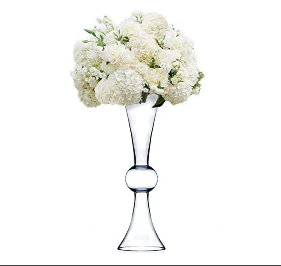 free shipping)Clear  acrylic crystal Reversible Latour Trumpet  Vase/Holder sunyu1833