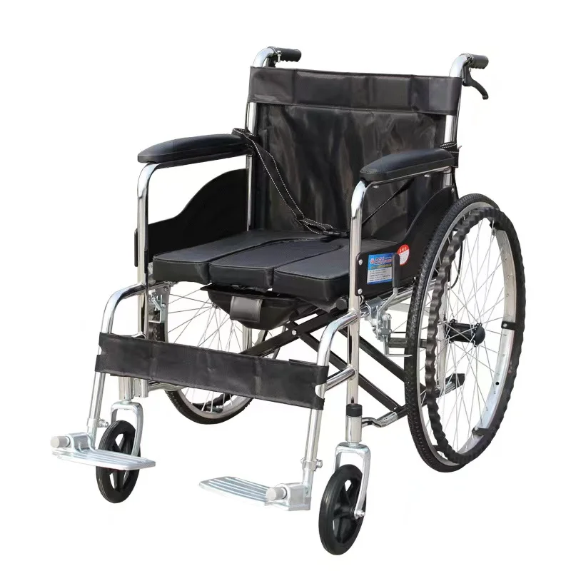 High quality Lightweight manual wheelchair portable folding hand push adult disabled elderly home user outside wheelchair