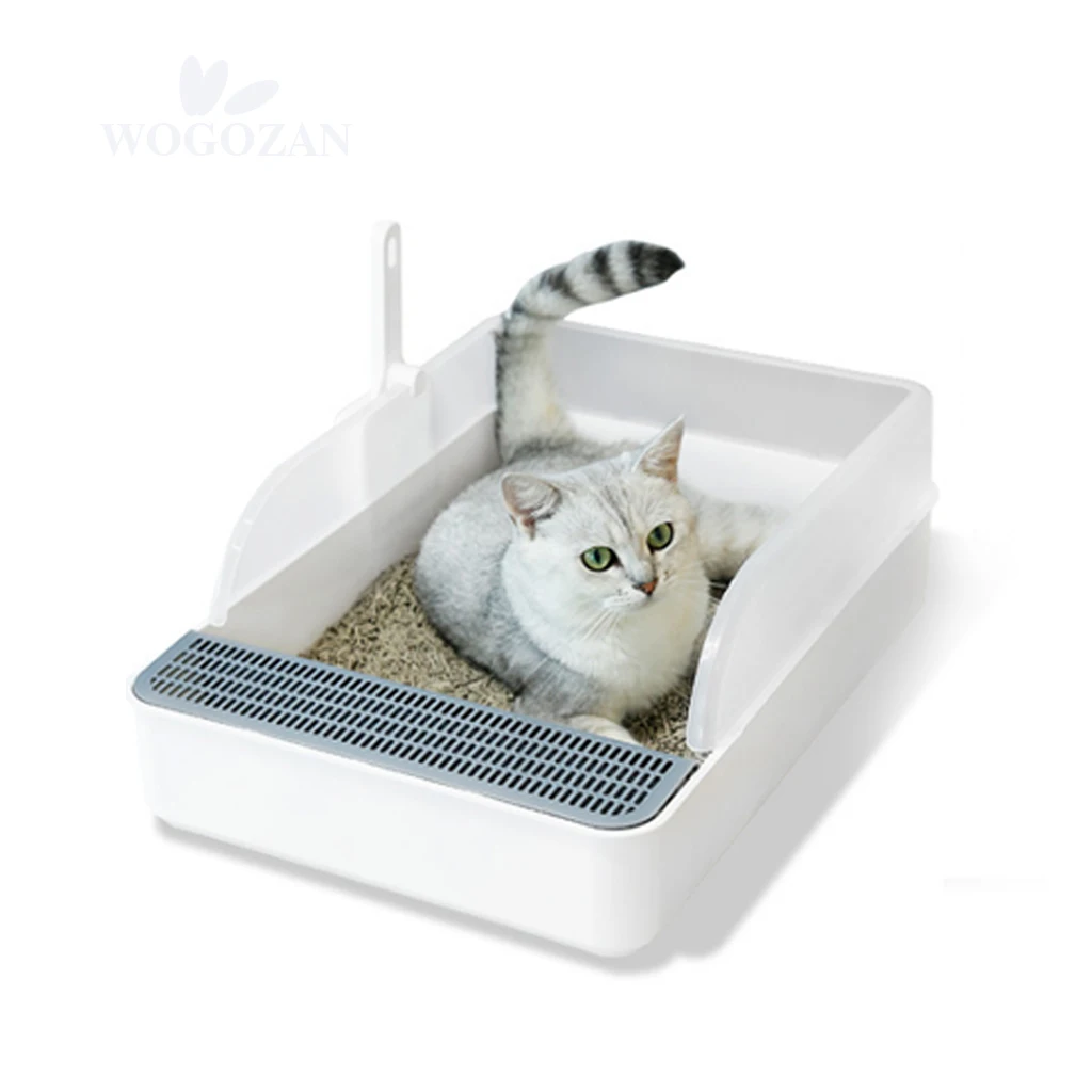 Self-cleaning Cats Train Litter Box Semi-closed Clean Litter Avoid Spilling Large Kitty High quality Sterilization Cat Toilet