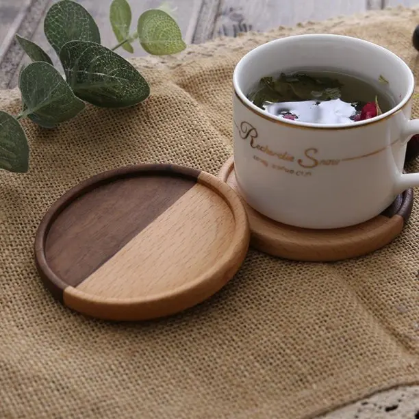 Multicolor stitching-cup coasters for cold and hold drink square and round coasters