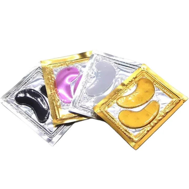 Customized Ingredients Gitter Crystal Collagen Gelatinous Golden Eyes Mask 24k Gold Eye Patch