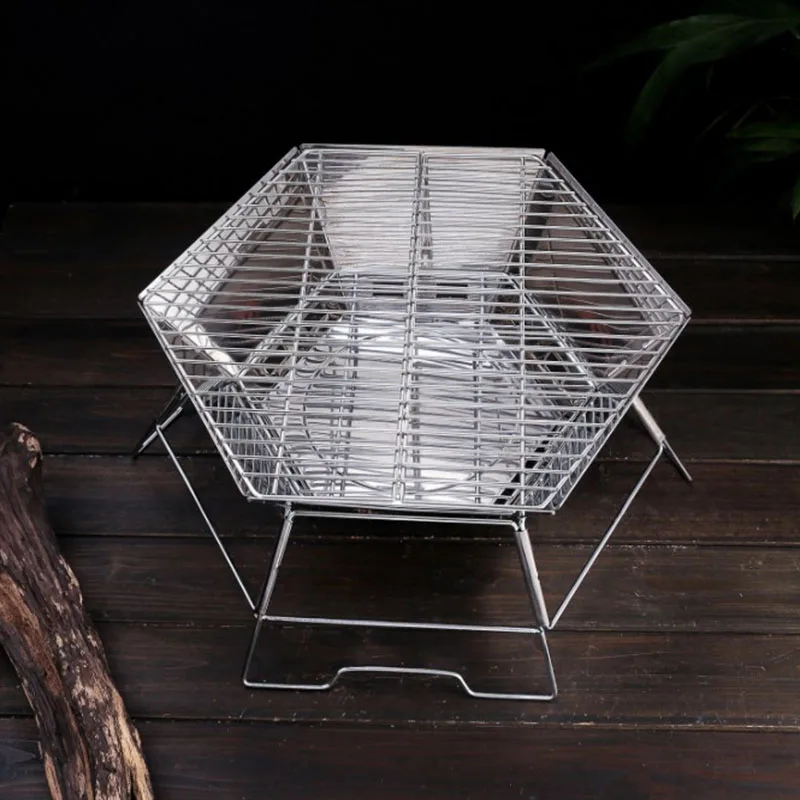 Гриль для барбекю из нержавеющей стали, деревянная плита, уличная плита для кемпинга, горелка для барбекю и пикника