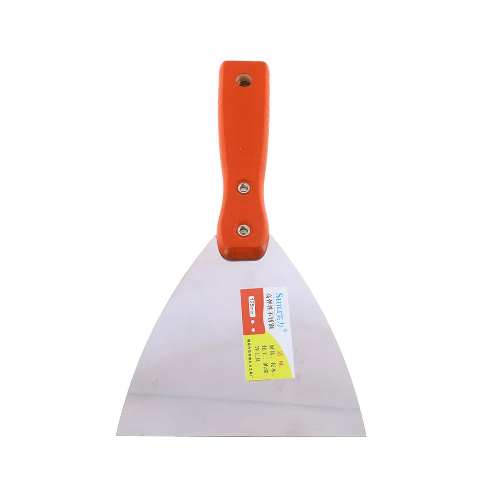 Durable drywall putty knife stainless steel mirror polish blade with hole wall big size scraper set