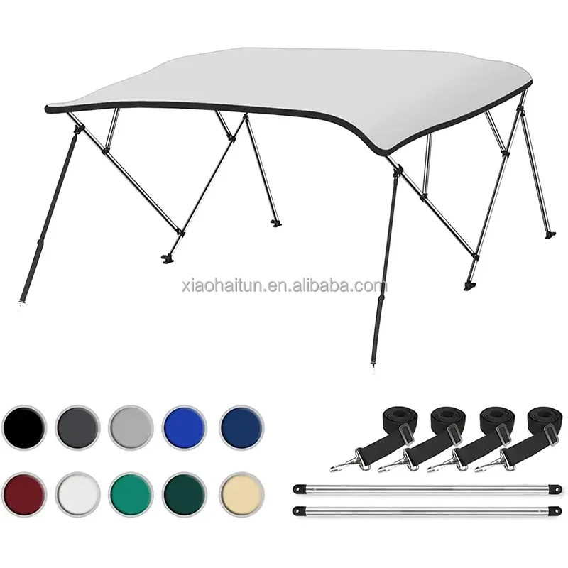 Manufacturer Boat Accessories  2/3/4 Bow Bimini Top  with Waterproof and sunscreen fabric  Marine-grade 600D polyester