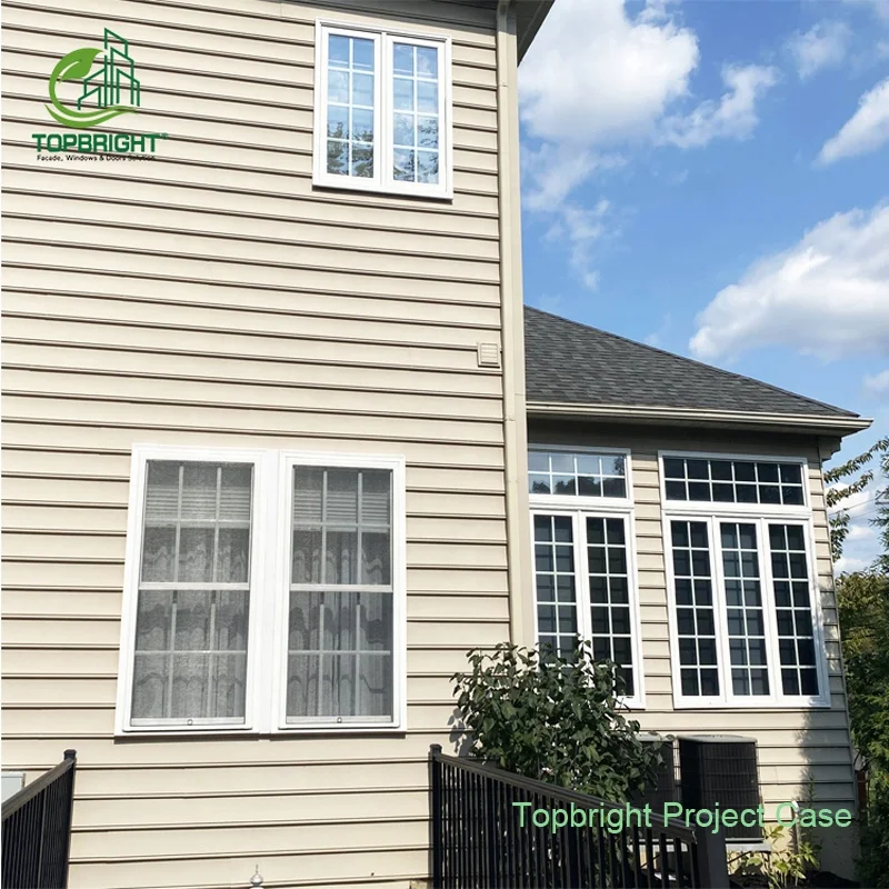 Topbright half round impact resistant crank windows security mosquito net aluminum casement window